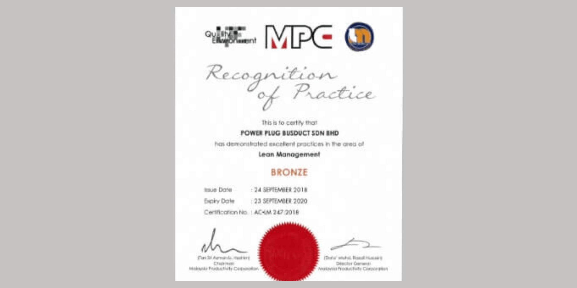 MPC Awards Sep 2018 – Sep 2020